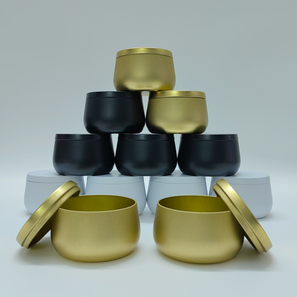 Tin Container Lid - 12pçs 8oz frascos de vela de
