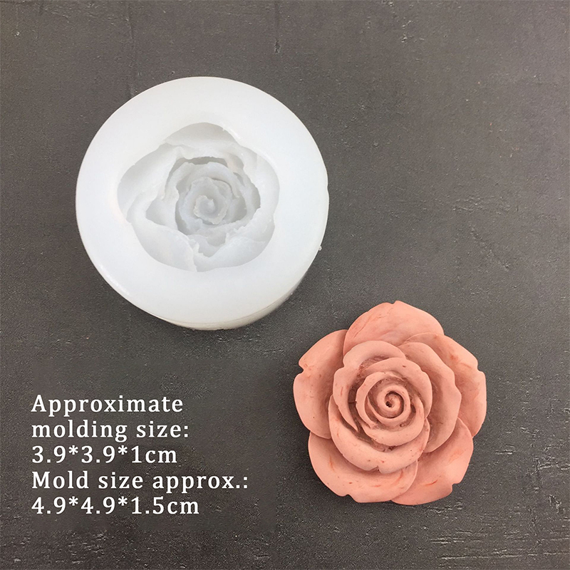 3D Rose Flower Shape Silicone  - Candle Making Products avaliação e preço