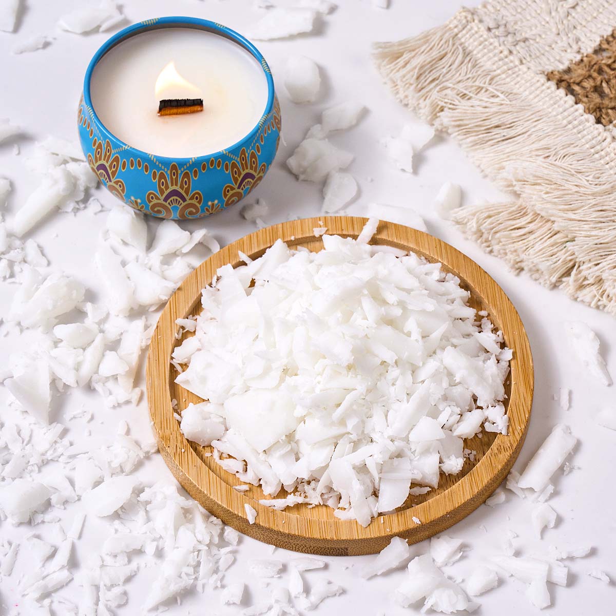 1LB Cera de Coco Branca Natura - Candle Making Material Wholesale avaliação e preço