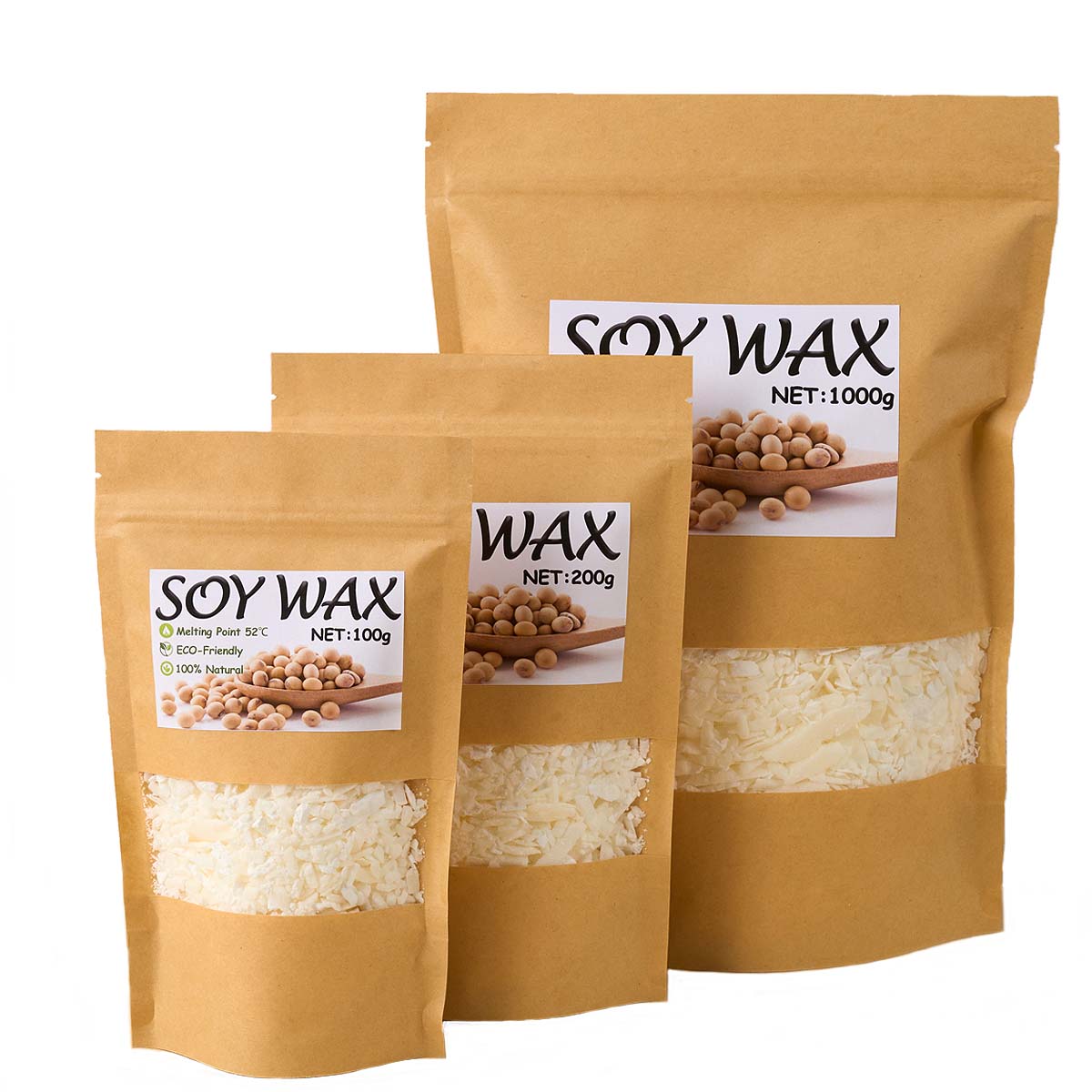 1 libras de cera de soja branc - Candle Making Products avaliação e preço