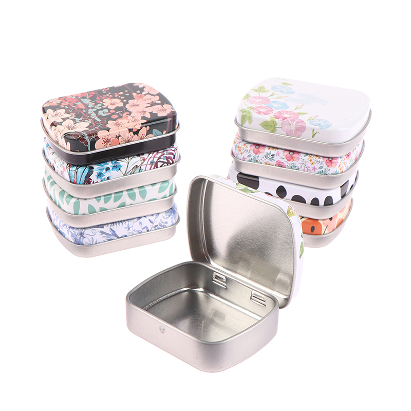 Mini Tin Metal Hinged Box com  - Tin Container Lid avaliação e preço