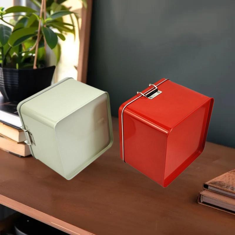 Caixa quadrada de latas de bis - Tin Container Lid avaliação e preço